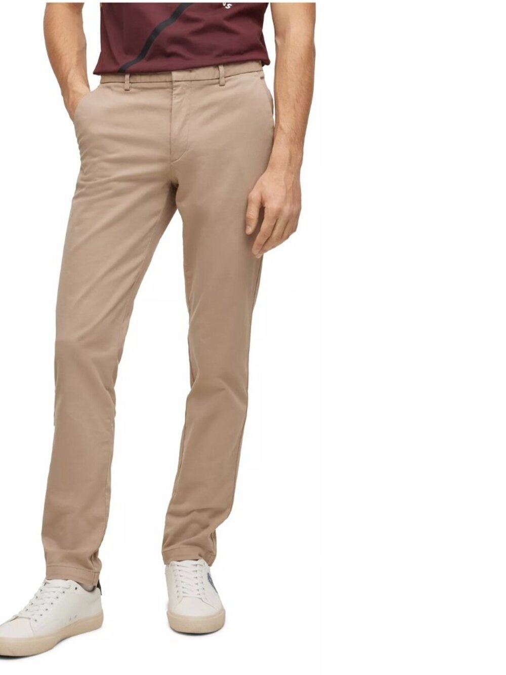 NEW BOSS by Hugo Boss Men's Stretch-Cotton Gabardine Slim-Fit Chinos 38R x 32
